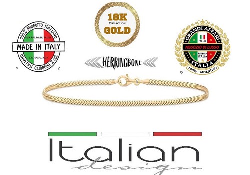 Bracciale italiano 18k spina - bracciale,