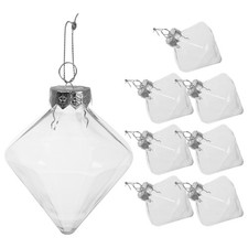  8 Pcs Palline Natale Di Plastica Trasparente Ornamenti Trasparenti Natalizi