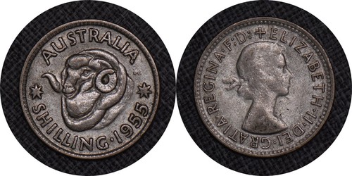 Australia 1955 uno scellino - uno,