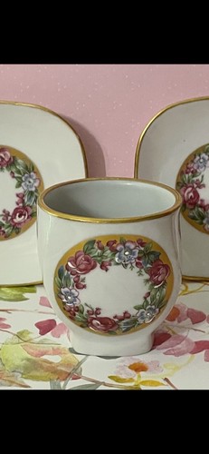 Handpainted limoges cup - limoges,