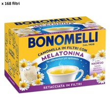 168 filtri Bonomelli Camomilla setacciata con Melatonia per dormire/rilassarsi