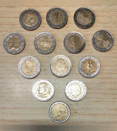 Lotto monete euro 13 pezzi - lotto,