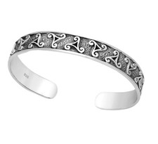 Bracciale TRISKELE argento braccialetto amuleto 925 celtico vichingo celtico nordico