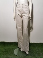 ZARA JEANS A ZAMPA DONNA TAGLIA 36- 40 COLORE BEIGE VITA ALTA 