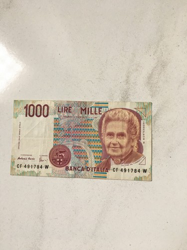 Banconota 1000 lire montessori - 1000,