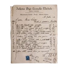 1934 Selleria Duò Leonello Michele Cordoli Fruste Badia Polesine Fattura C03737