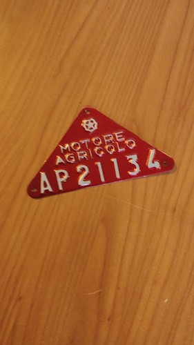 Placca mezzo motore agricolo - placca,