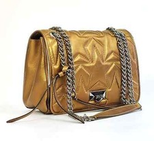 Spettacolare! Nuova JIMMY CHOO Stars Look Metallizzato Cuoio-Bronzo Pelle Nappa