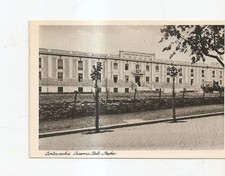 Antica cartolina caserma - caserma, italo