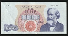 i-000589 Italy 1000 Lire 1965