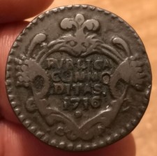 Grano 1716, Regno Due Sicilie Vittorio Amedeo II, Rara, BB, Rif. 4409