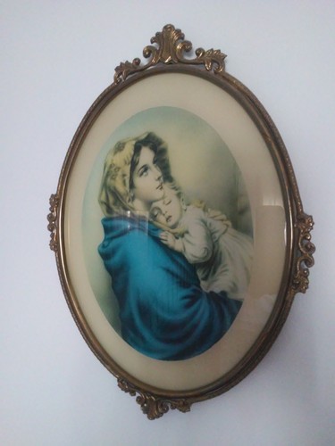 Quadro ovale madonna con - quadro,
