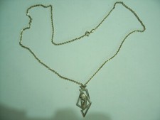 COLLANA ARGENTO 925 UNISEX LUNGA CM.60 + CIONDOLO ARGENTO 800  MARCATI ENTRAMBI