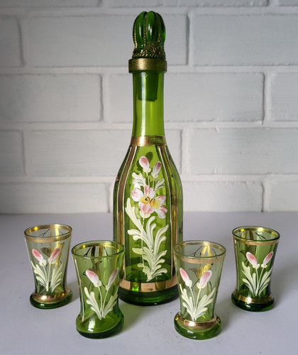Small vintage green - vintage, glass