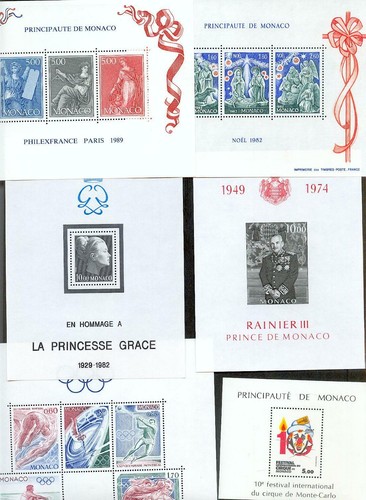Monaco 1974 1989 mnh fogli - mnh,