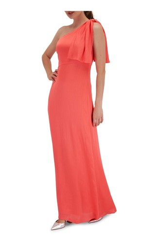 Abito georgette monospalla - georgette,