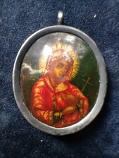 Antico medaglione -icona Santa