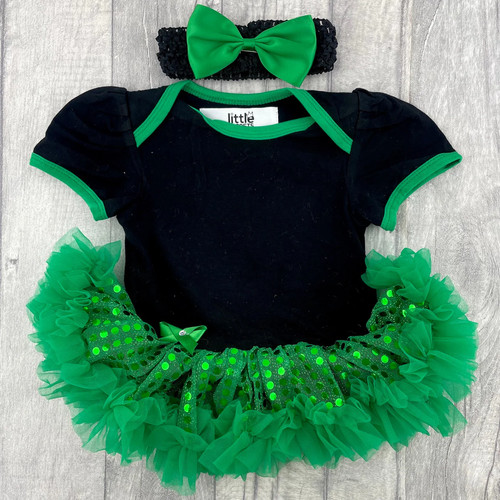 Vestito tutù verde bambina
