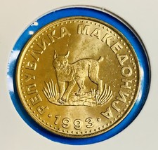 1993 Macedonia 5 Denari Coin