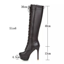 Stivali Pelle Sexy Tacchi Alti