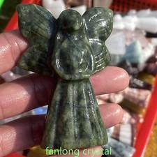 Angelo intagliato giada verde