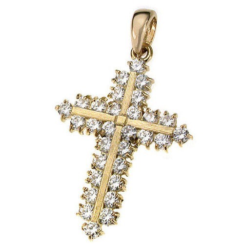 Croce oro pendente kt - 18,