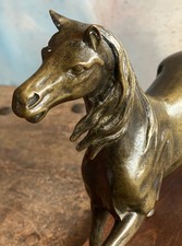 Cavallino in metallo brunito.cavallo scultoreo soprammobile vintage Horse Bronzo