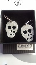 ORECCHINI TESCHIO IN ARGENTO