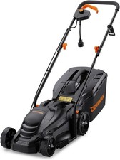 DOVAMAN LM33C Tosaerba elettrico 1300 W, lama in acciaio da 33 cm Tagliaerba