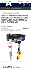 Paranco Elettrico Korman 500w