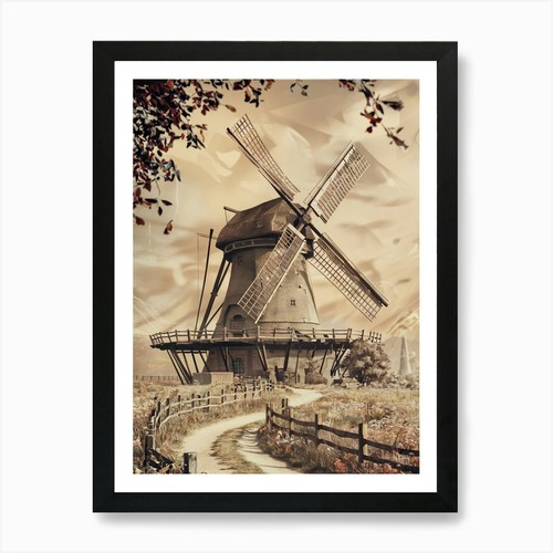 Stampa artistica mulino - , a