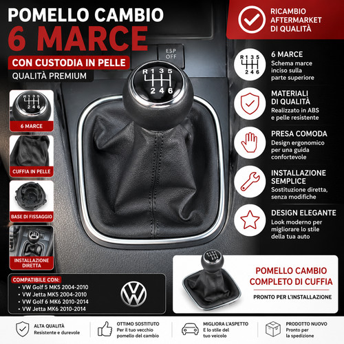 Pomello cambio con - cuffia, 6