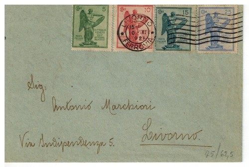 Italia 1921 busta con serie - busta,