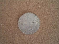Moneta una lira - moneta, cornucopia