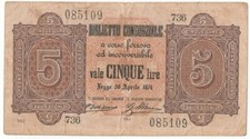 5 LIRE BIGLIETTO CONSORZIALE