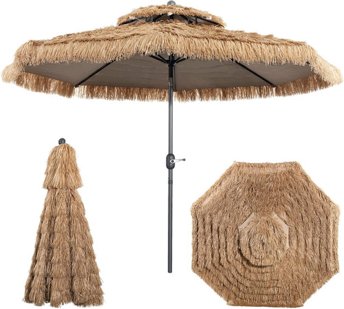 Ombrellone spiaggia paglia - ombrellone,