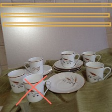Set 5 tazzine con 6 piattini