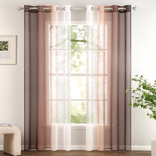 2 Pezzi Tende Voile Semi
