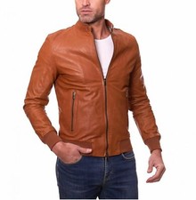 Giacca pelle uomo tan - giacca,