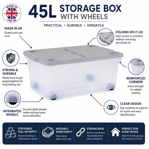 Contenitore sotto letto 45l - contenitore,