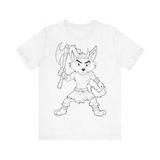 T-shirt Fierce Warrior Fox - maglia unisex manica corta, abbigliamento avventura