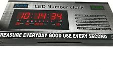 Orologio Digitale Da Parete A led 36CM Con Temperatura e Data Rosso