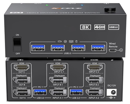 Switch kvm 3 monitor - kvm, pc