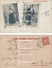 RICORDO SARDO - VEDUTINE - COSTUME DI NUORO E OZIERI 1900
