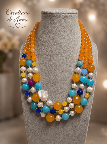 Collana girocollo artigianale - girocollo,