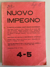 Rivista Nuovo impegno N. 4-5 Asor Rosa Massimo Cacciari Giampiero Mughini 1966