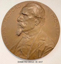 ERNESTO TEODORO MONETA NOBEL PER LA PACE MEDAGLIA A PAOLO BOSELLI 1909