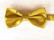 PAPILLON FARFALLA SETA RASO CRAVATTINO ORO DORATO CLASSICO Uomo Donna