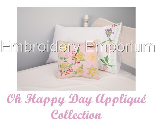 Happy day applique - happy,