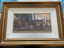 Osvaldo Curandai - Olio su tavola - "Il carro"